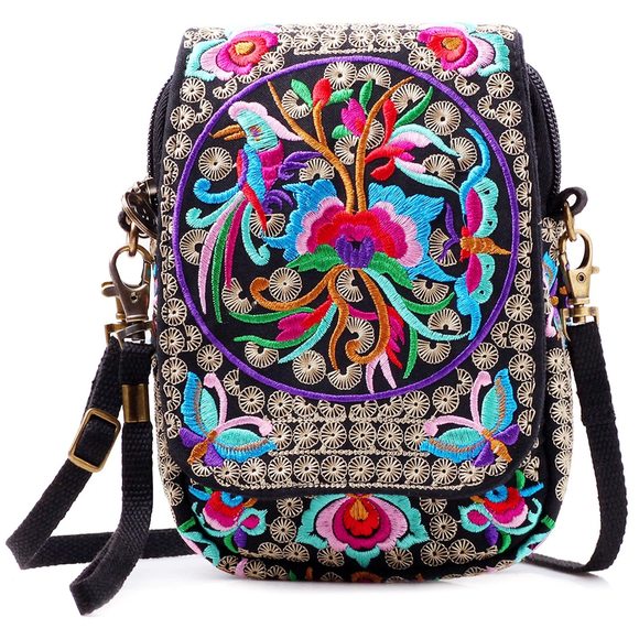Embroidered Cute Small Crossbody Bag Cell Phone Purse Mini Handbags :] - Picture 1 of 7
